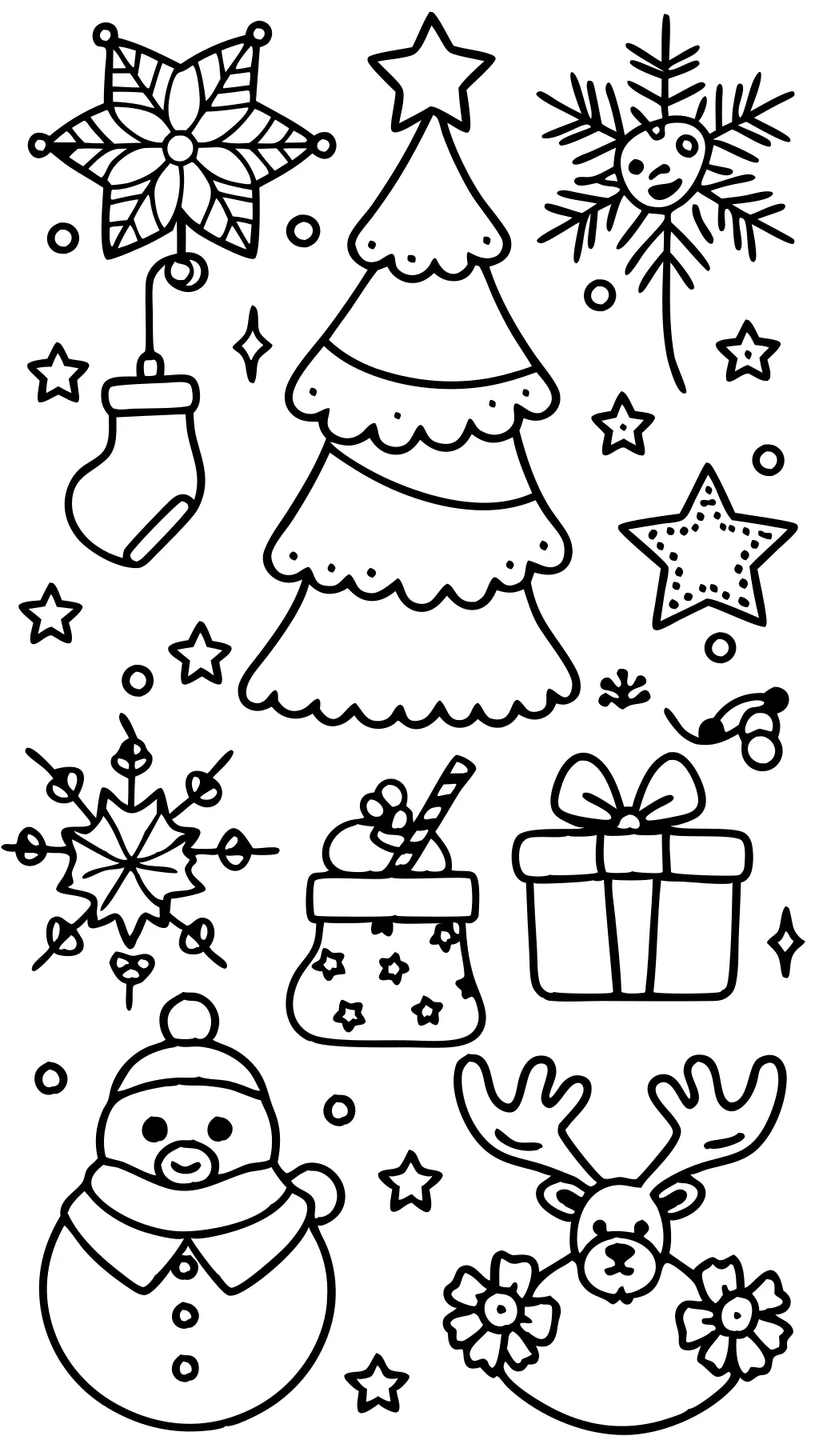 coloriage pdf de Noël